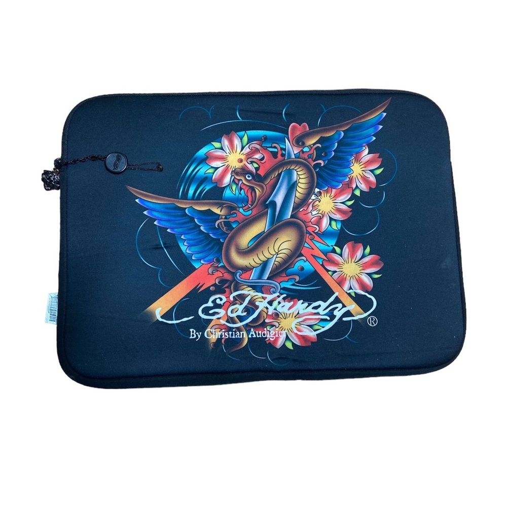 Zeckos Ed Hardy Snake and Dagger Neoprene Tablet Sleeve Laptop Bag
